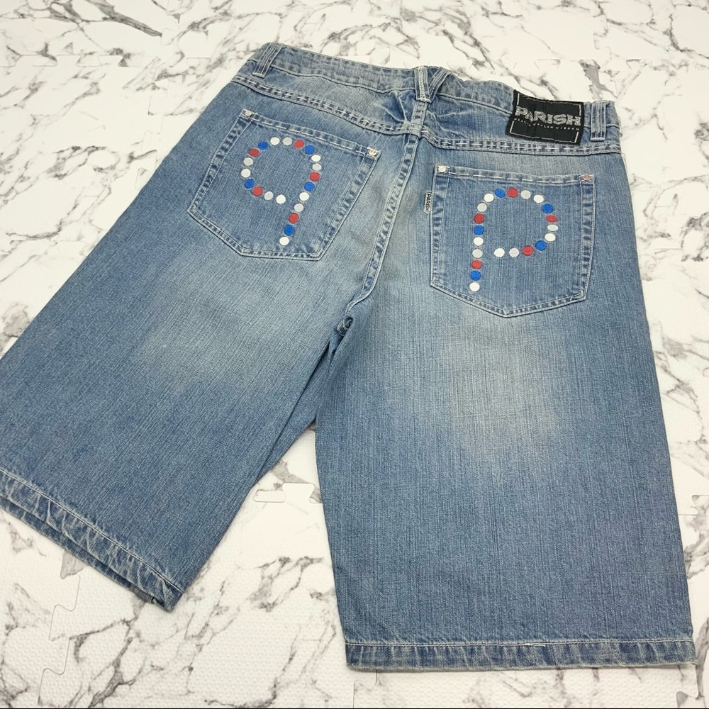 Men's Parish Sandblast | Red | Blue | White Denim Short